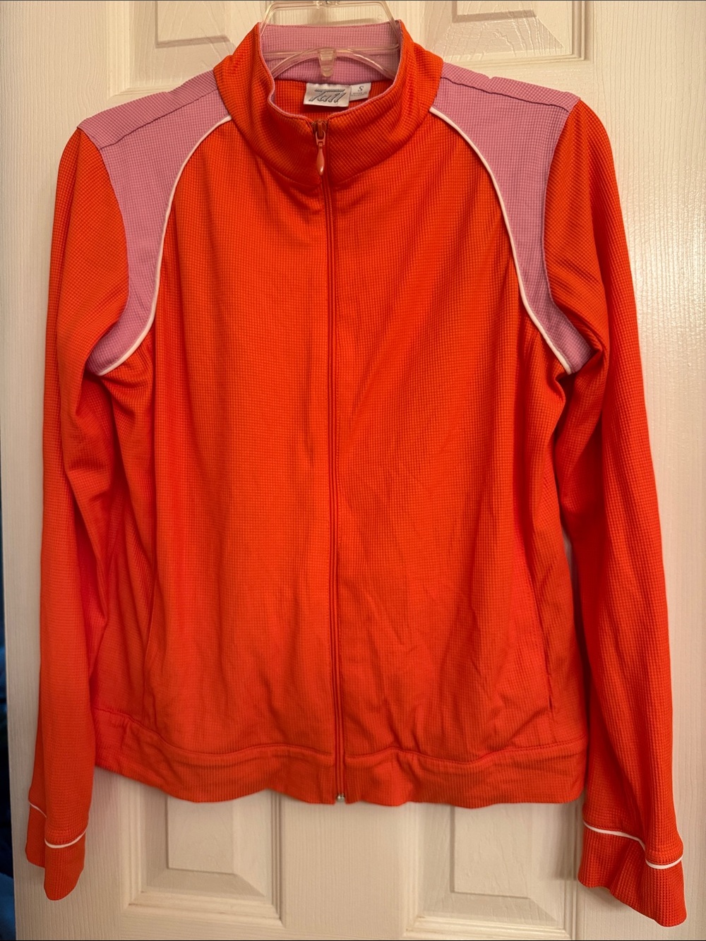 Tail Orange with Pink Shoulder Accents Lightweight Jacket. Small